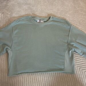 Be You Light Green Cropped Sweatshirt